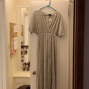 ASOS sequin maxi kimono dress